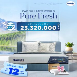 Nệm cao su Dunlopillo Latex World Pure Fresh